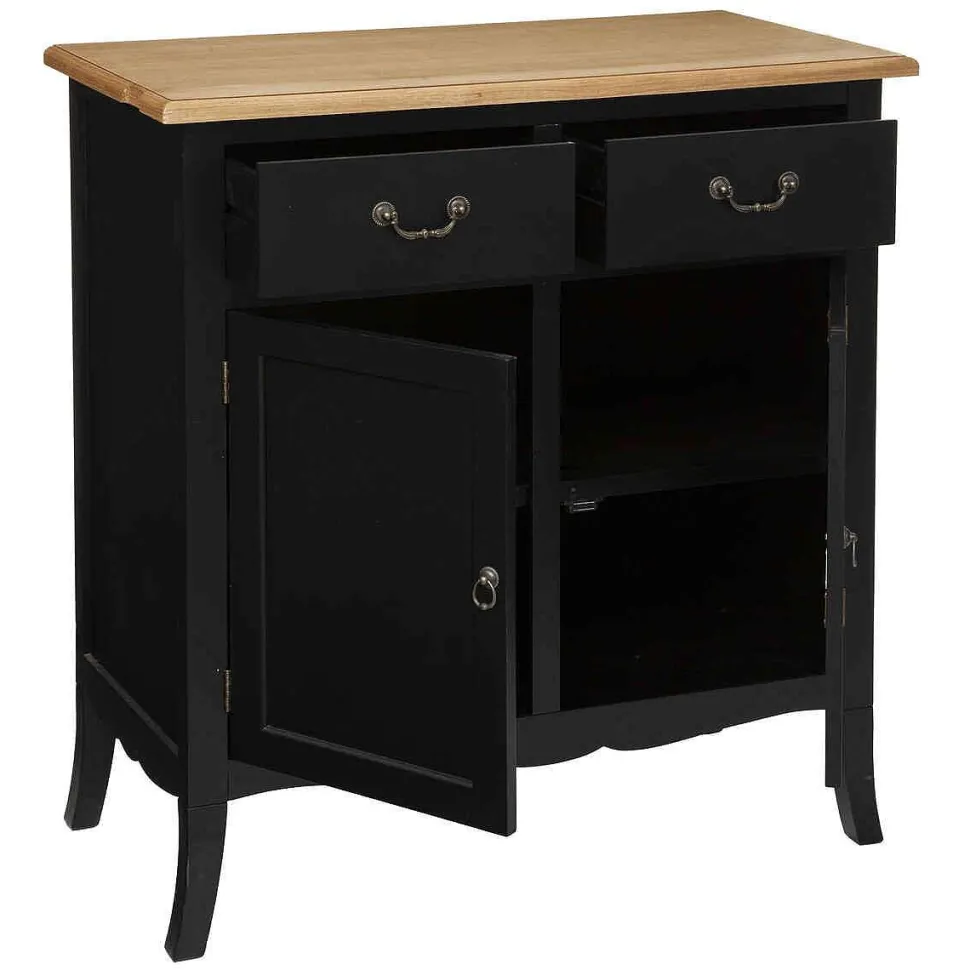Buffet 2 Portes 2 Tiroirs Chrysa Noir