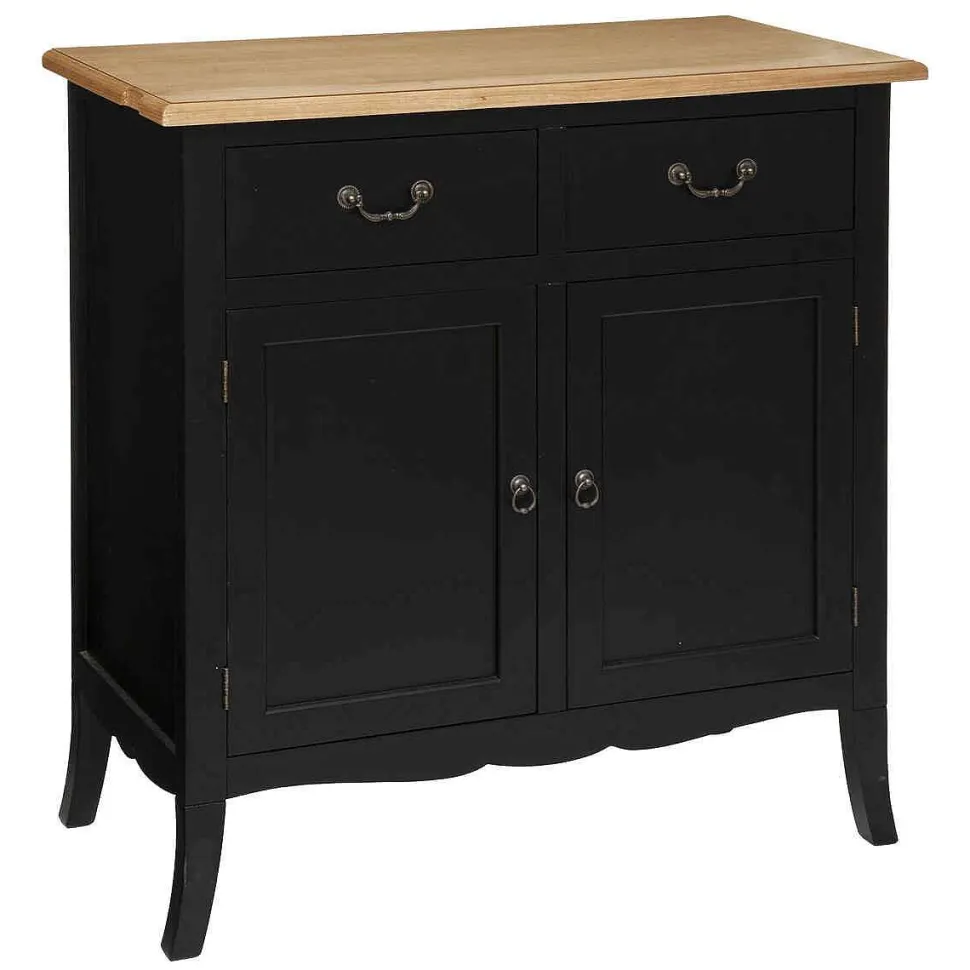 Buffet 2 Portes 2 Tiroirs Chrysa Noir