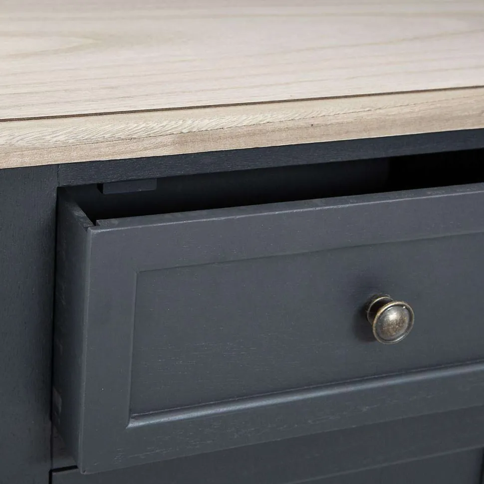 Buffet 2 Tiroirs 2 Portes Hiver Damian D.80X34.5X85Cm