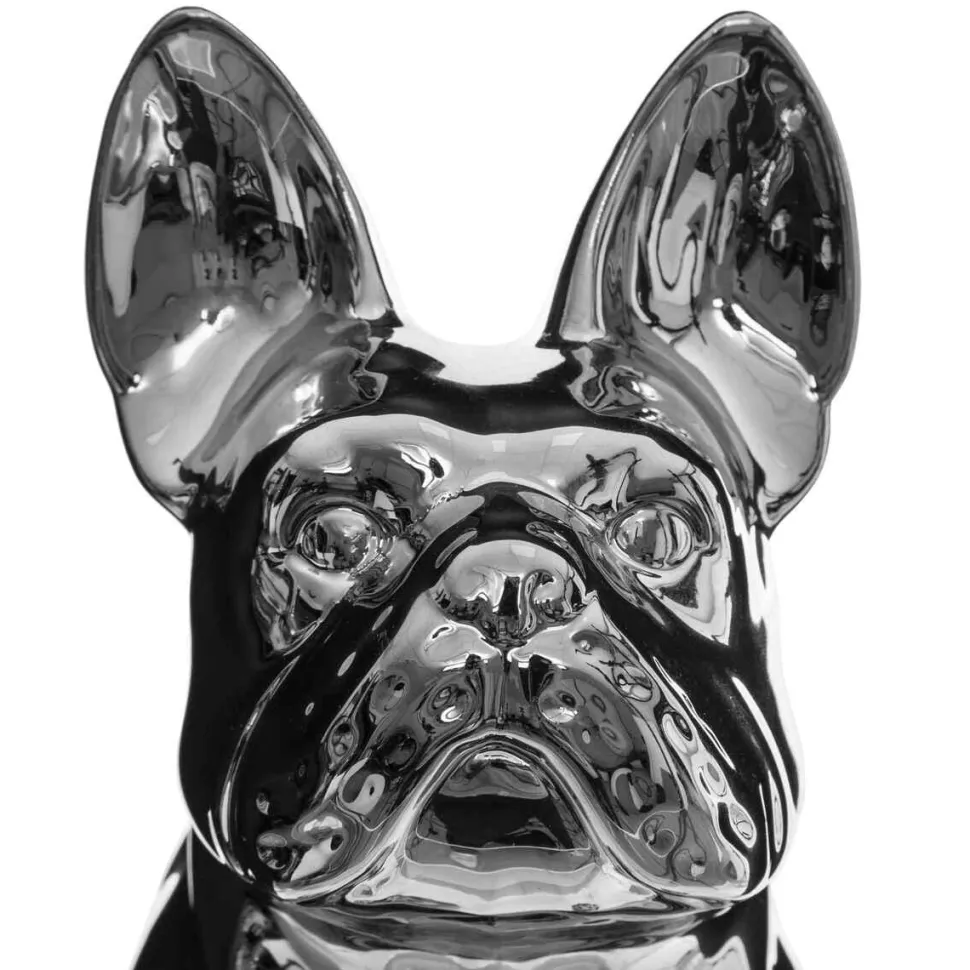 Atmosphera Bulldog Argent H.22Cm