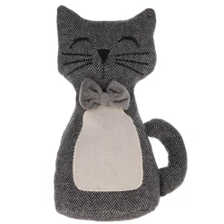 maxibazar Butee De Porte Forme Chat Noir Blanc