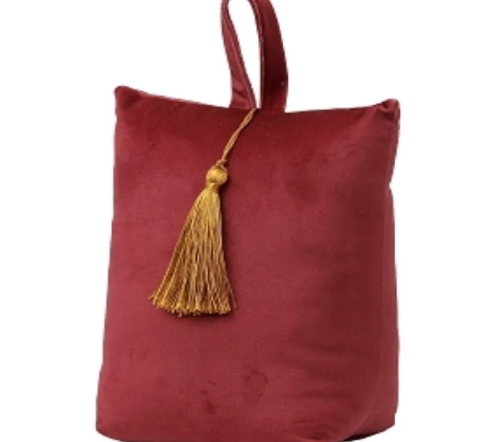 maxibazar Butee De Porte Velours Annees 30 Rouge