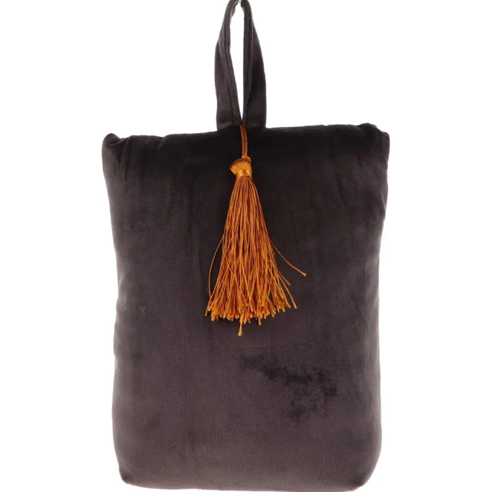 maxibazar Butee De Porte Velours Annees 30 Gris Anthracite