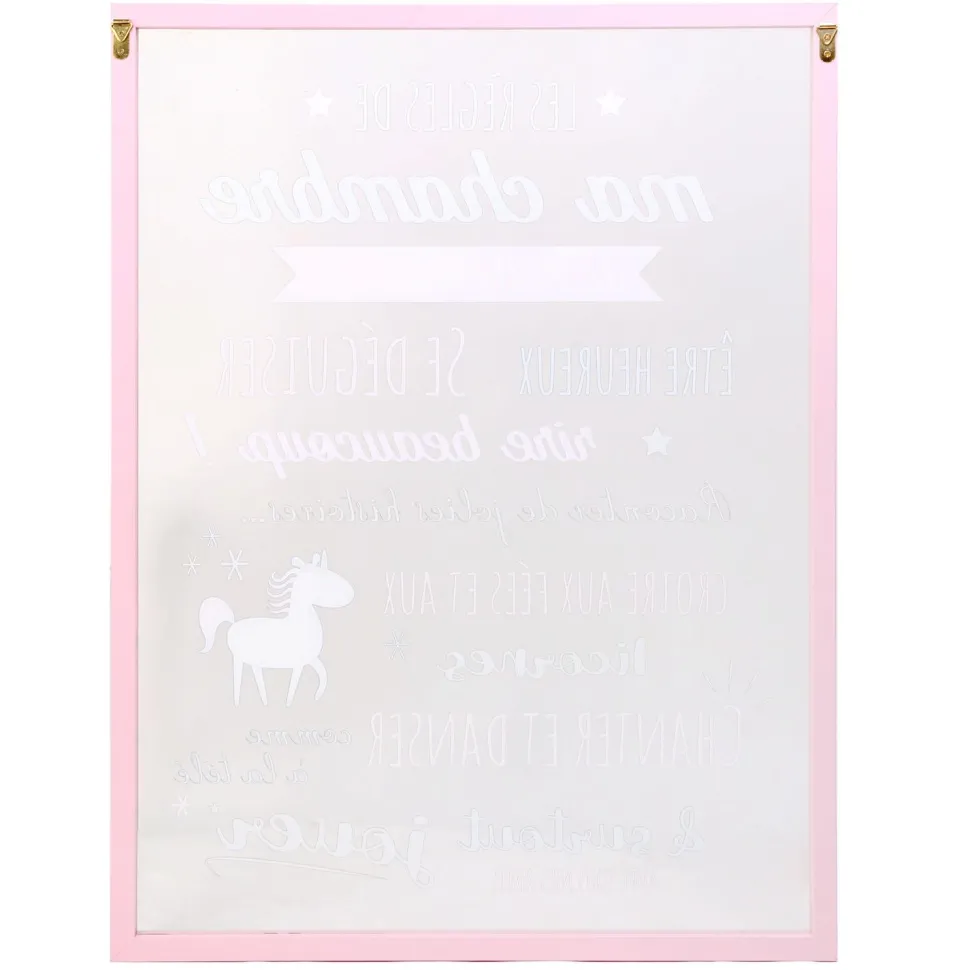 maxibazar Cadre Les Regles De La Chambre Fille