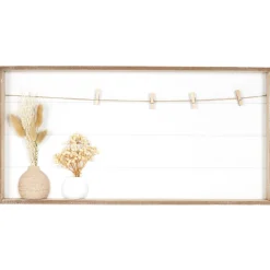 maxibazar Cadre Mural Pele Mele Et Fleurs Sechees