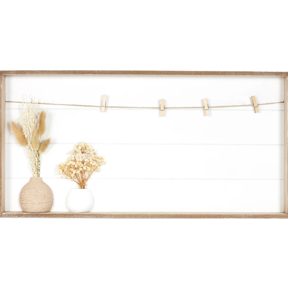 maxibazar Cadre Mural Pele Mele Et Fleurs Sechees