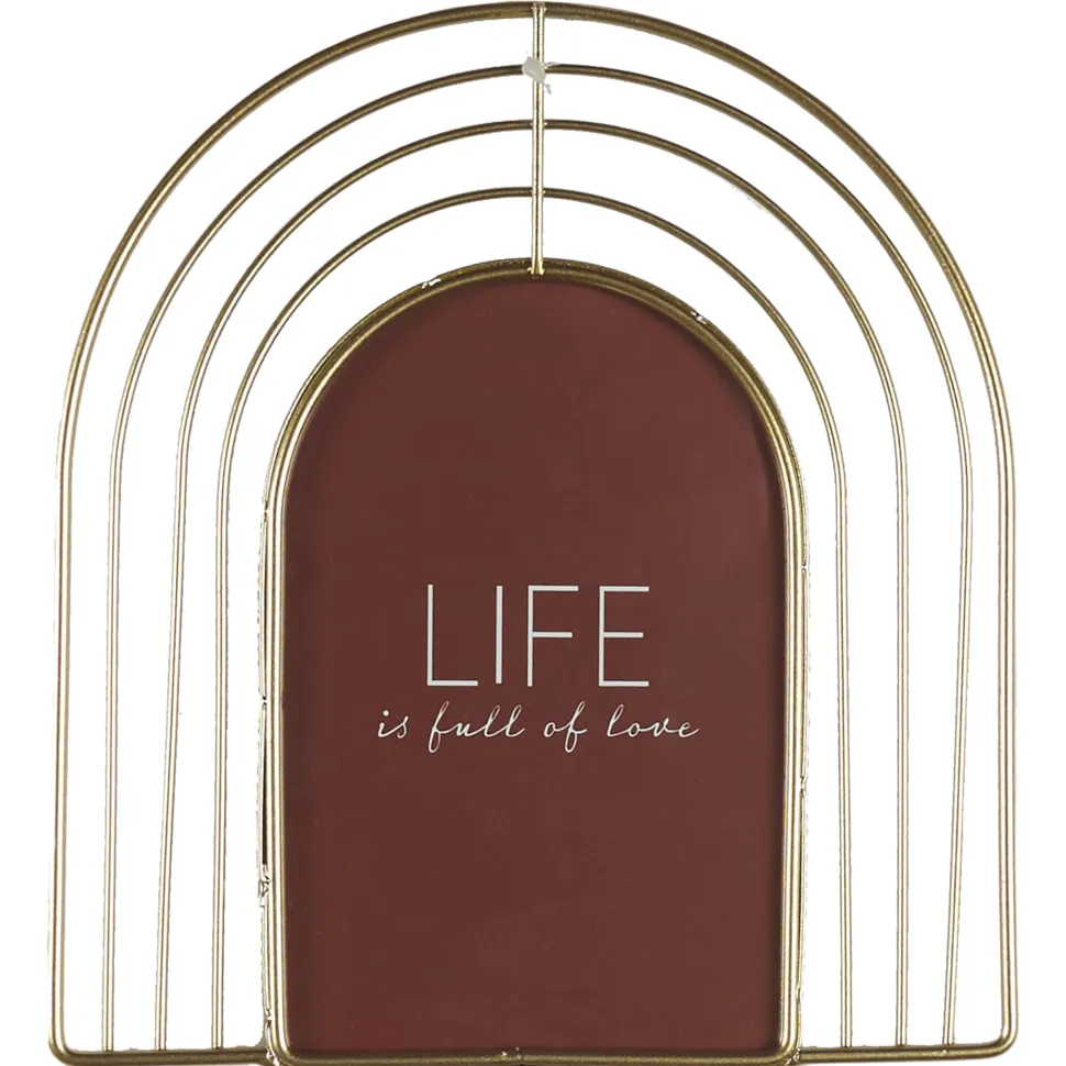 maxibazar Cadre Photo Arc Dore Terracotta 18X19Cm