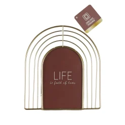 maxibazar Cadre Photo Arc Dore Terracotta 18X19Cm