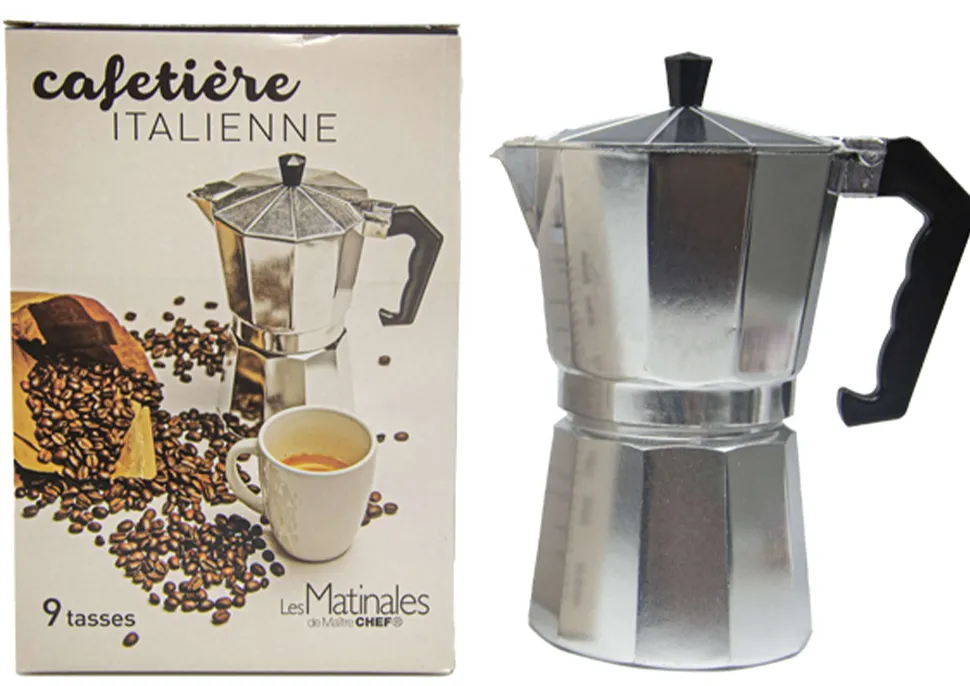 Cafetiere Italienne 9 Tasses Aluminium