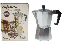 Cafetiere Italienne Induction 6 Tasses Aluminium