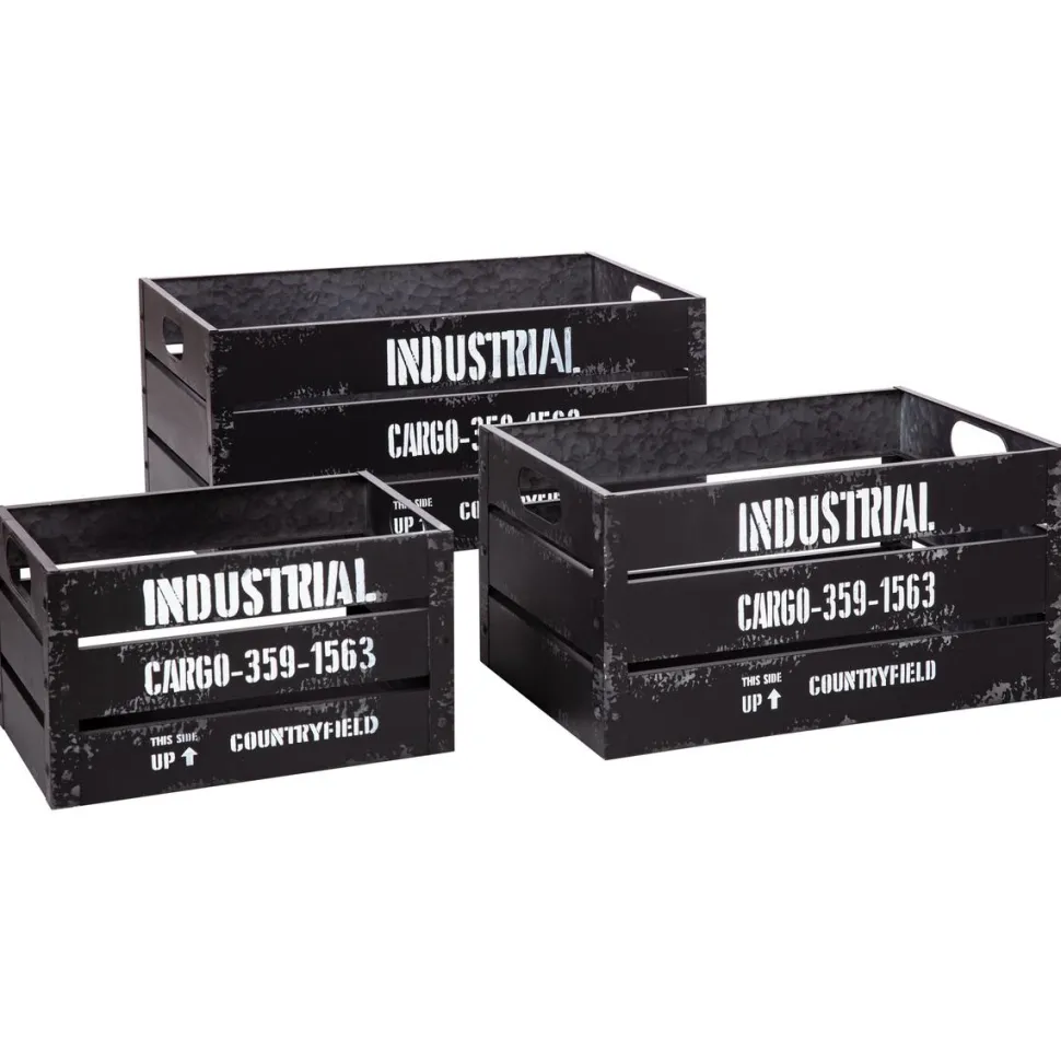 maxibazar Cagette Metal Bill Noir D.50.3X30.1X23.5Cm