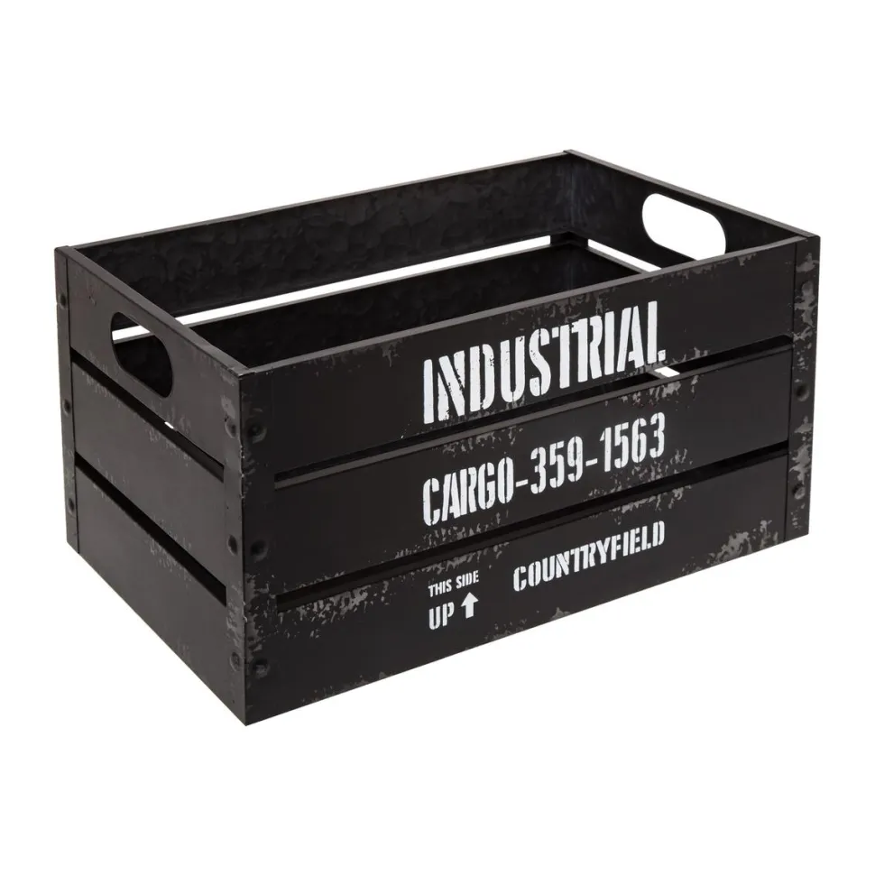 maxibazar Cagette Metal Bill Noir D.50.3X30.1X23.5Cm