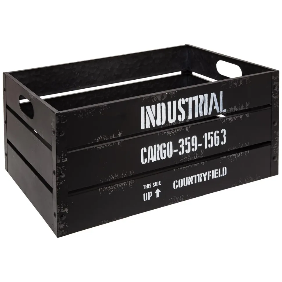 maxibazar Cagette Metal Bill Noir D.50.3X30.1X23.5Cm