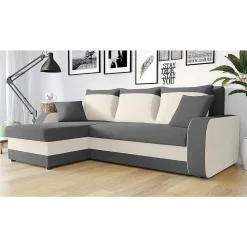 Canapé Kris Angle Gris Blanc