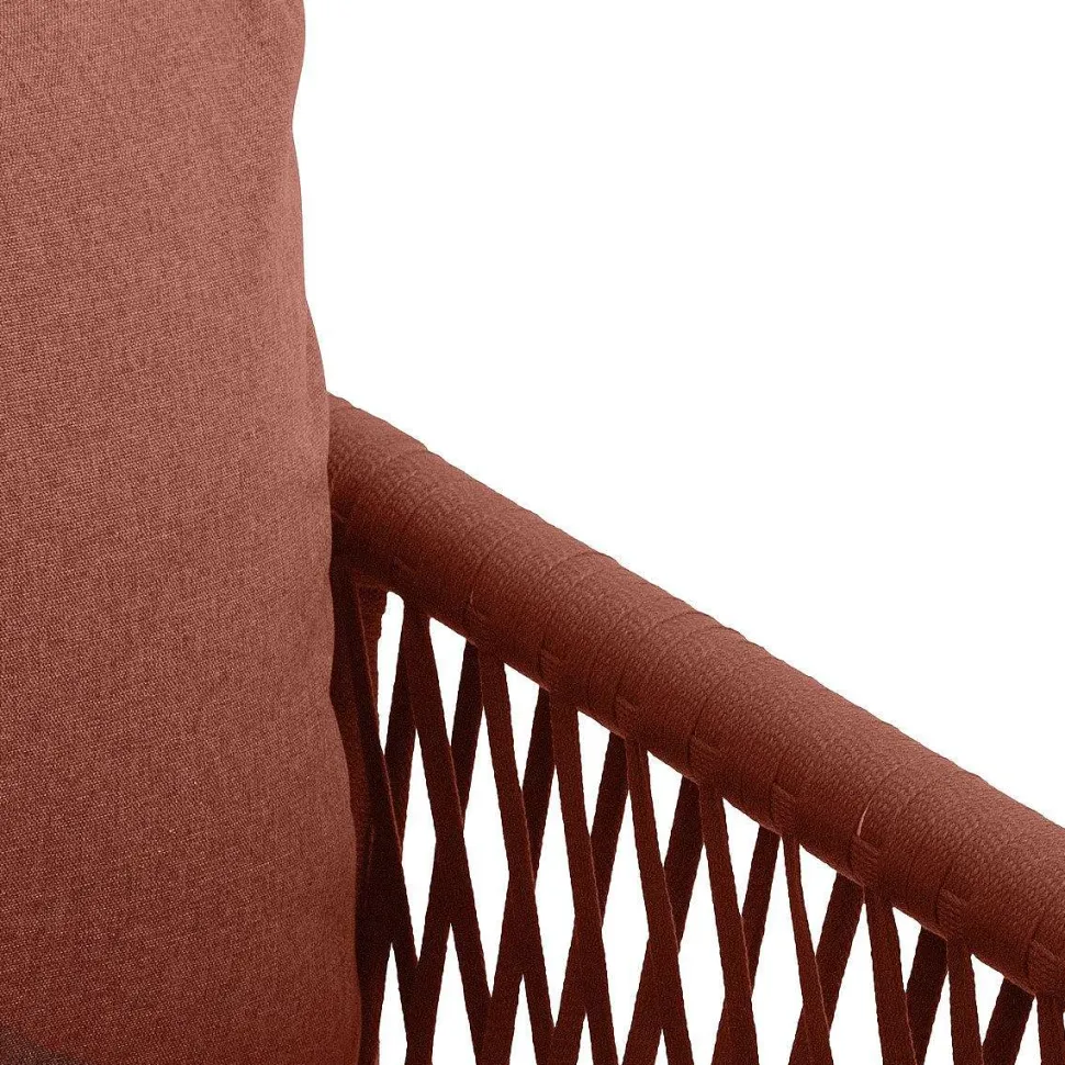 Canapé Oriengo Brique Blanc 3 Places