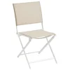 Chaise Axant Pliante Lin Blanc