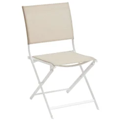 Chaise Axant Pliante Lin Blanc