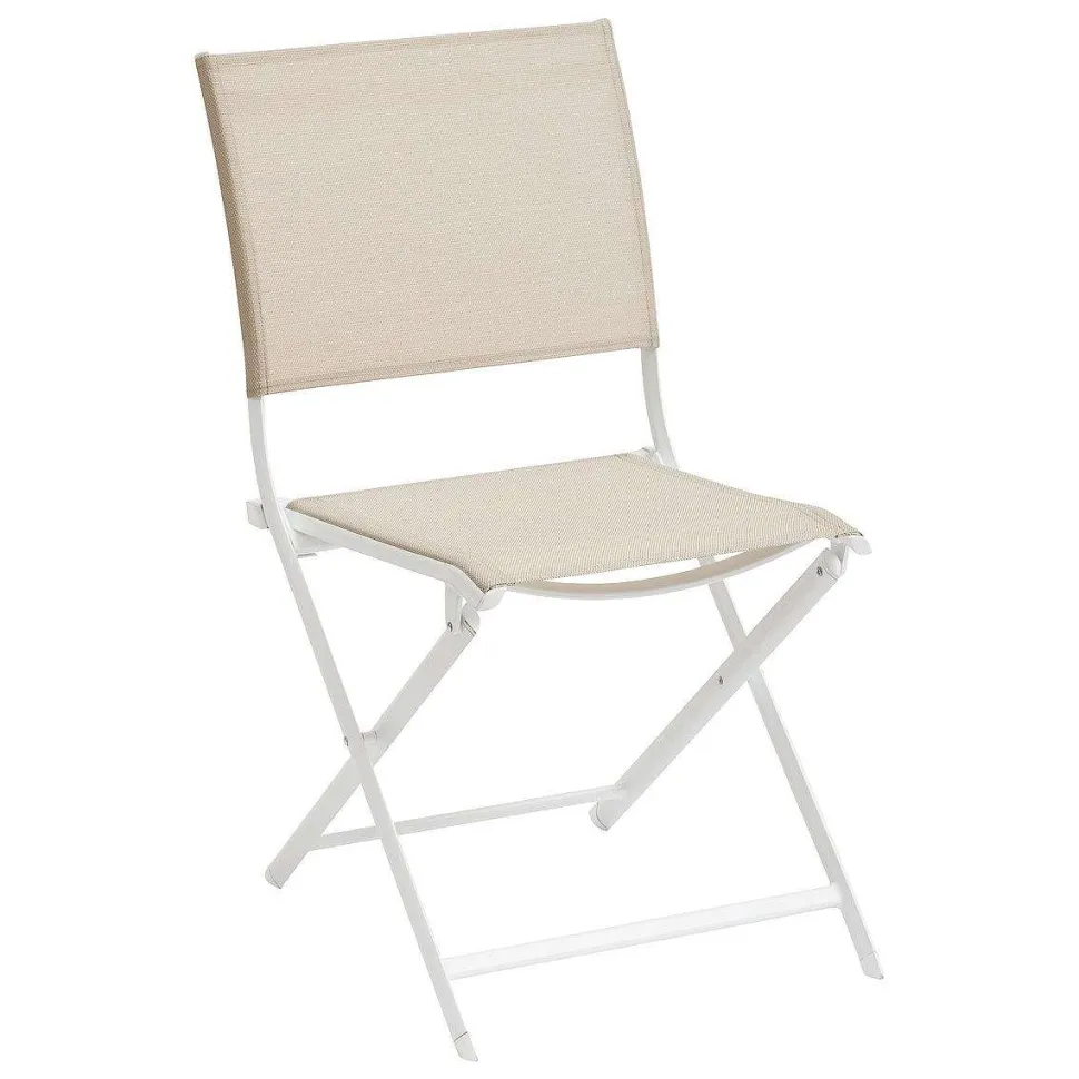 Chaise Axant Pliante Lin Blanc