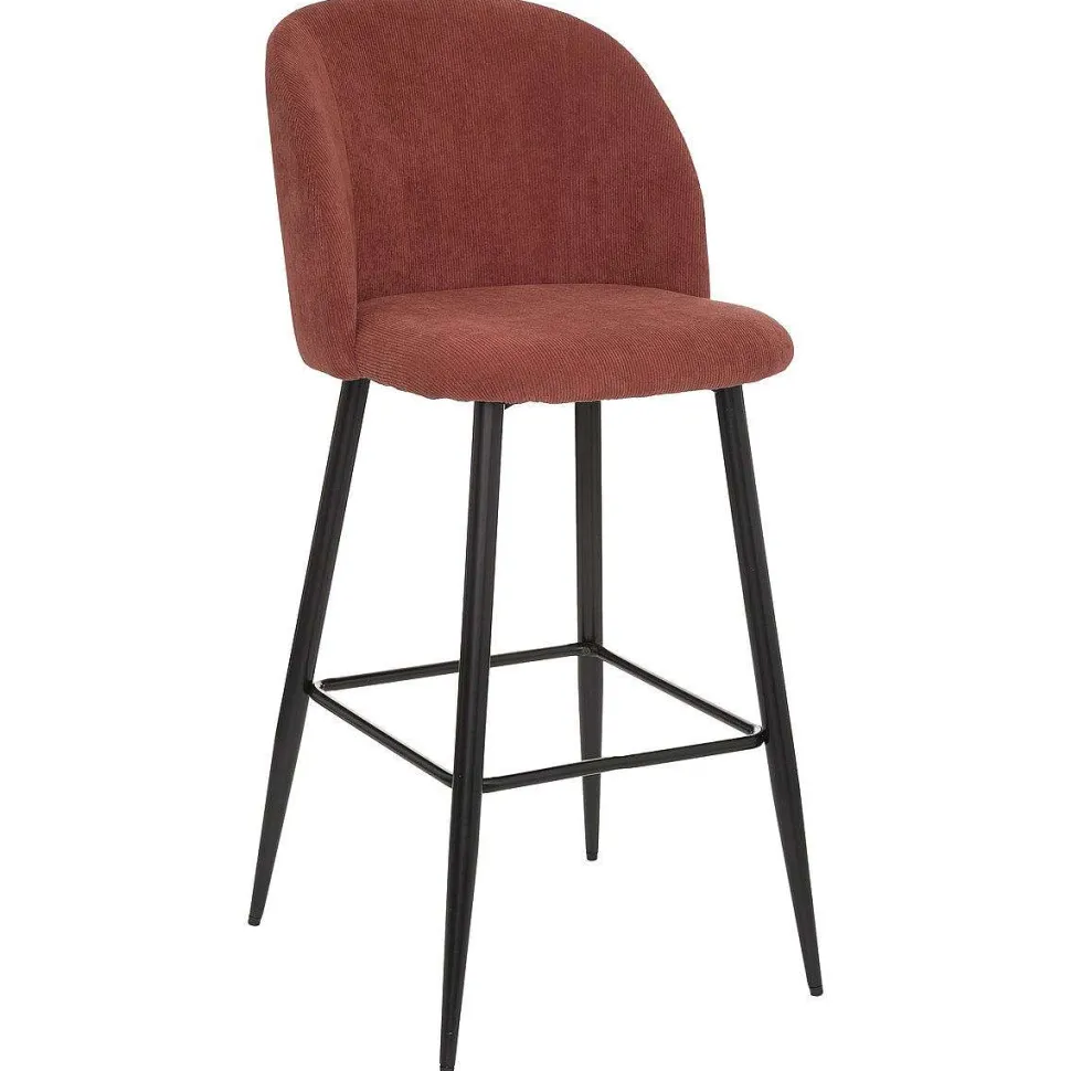 Chaise Bar Pied Noir Celeste Terracotta