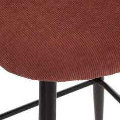 Chaise Bar Pied Noir Celeste Terracotta