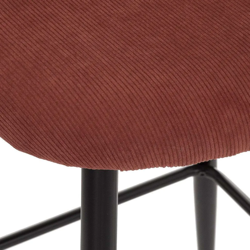 Chaise Bar Pied Noir Celeste Terracotta