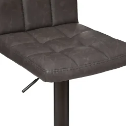 Chaise De Bar Ajustable Delek Gris Vintage