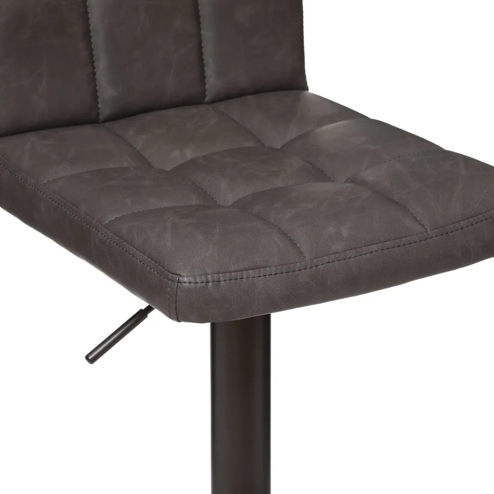 Chaise De Bar Ajustable Delek Gris Vintage