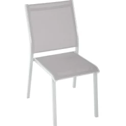 Chaise Essentia Empilable Galet Blanc