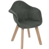 Chaise Lena Accoudoir Kaki