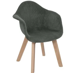 Chaise Lena Accoudoir Kaki