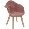 Chaise Lena Accoudoir Rose