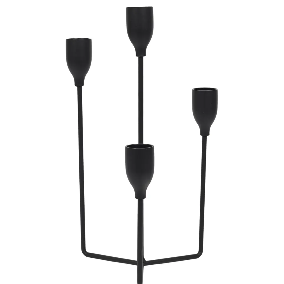 maxibazar Chandelier 4 Branches Noir