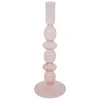 maxibazar Chandelier Verre Bulles Rose H.25.7Cm