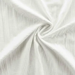 maxibazar Chemin De Lit 80X180Cm Gaze De Coton Uni Angelia Blanc