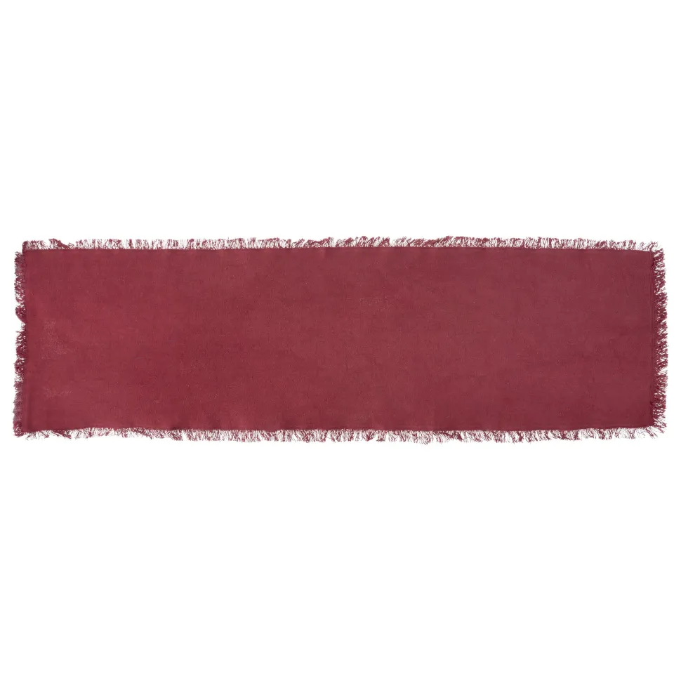 maxibazar Chemin De Table Maha Grenat 38X140Cm