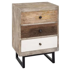 Chevet 3 Tiroirs Koval Blanc