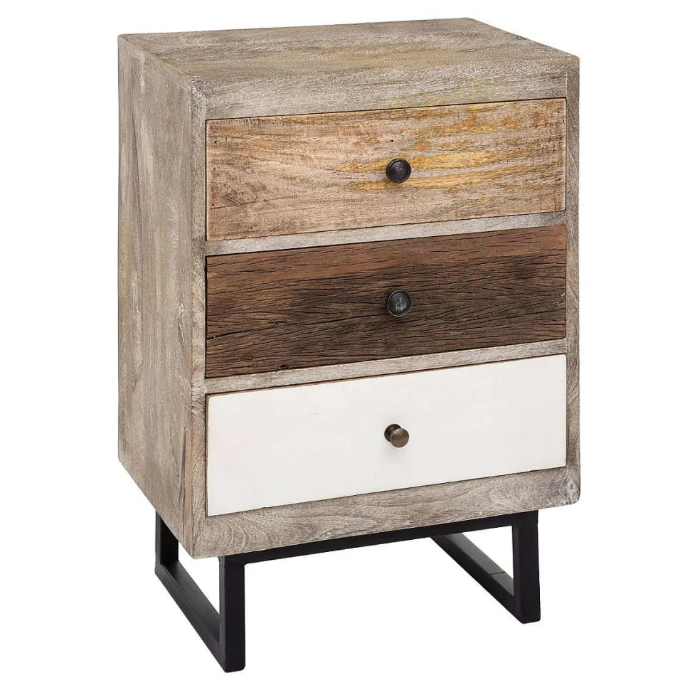 Chevet 3 Tiroirs Koval Blanc