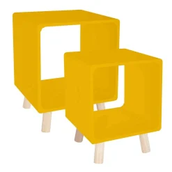 Chevet Break Moutarde X2 D.30X40Cm Et 35X45Cm