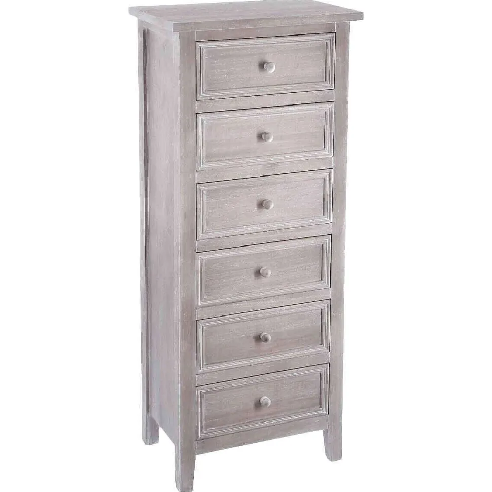 Chiffonnier 6 Tiroirs Naturel Charme