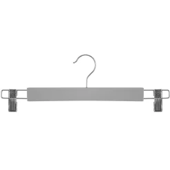 Cintre Bois Pince Metal Gris X2 Pièces