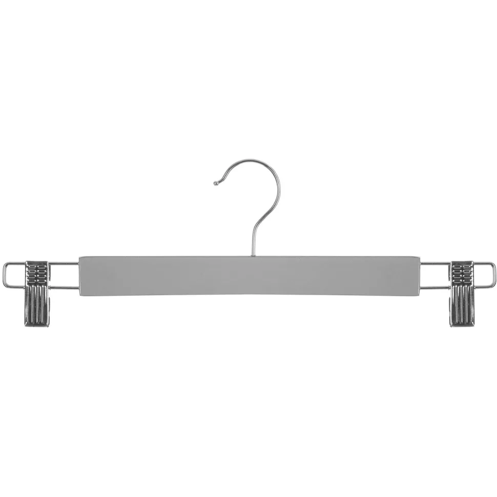 Cintre Bois Pince Metal Gris X2 Pièces