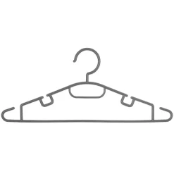 Cintre Plastique Gris X10 Pièces