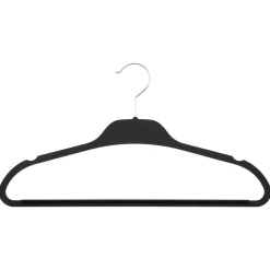 Cintre Plastique Rubber Noir X5 Pièces