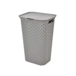 Coffre A Linge Plastique 45L 42X35X57Cm Diamant Taupe