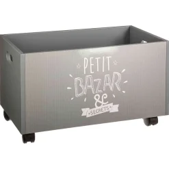 Coffre A Roulettes Gris