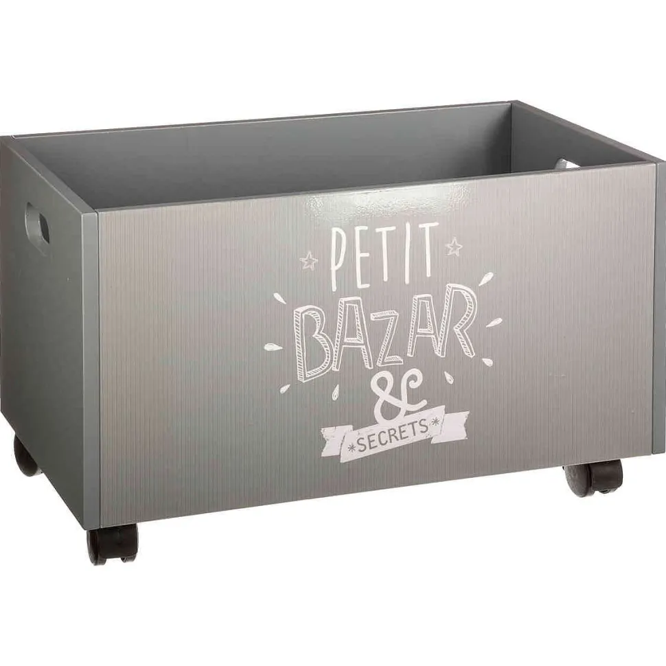 Coffre A Roulettes Gris