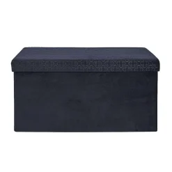 Coffre Banc Pliable Retro Bleu Nuit