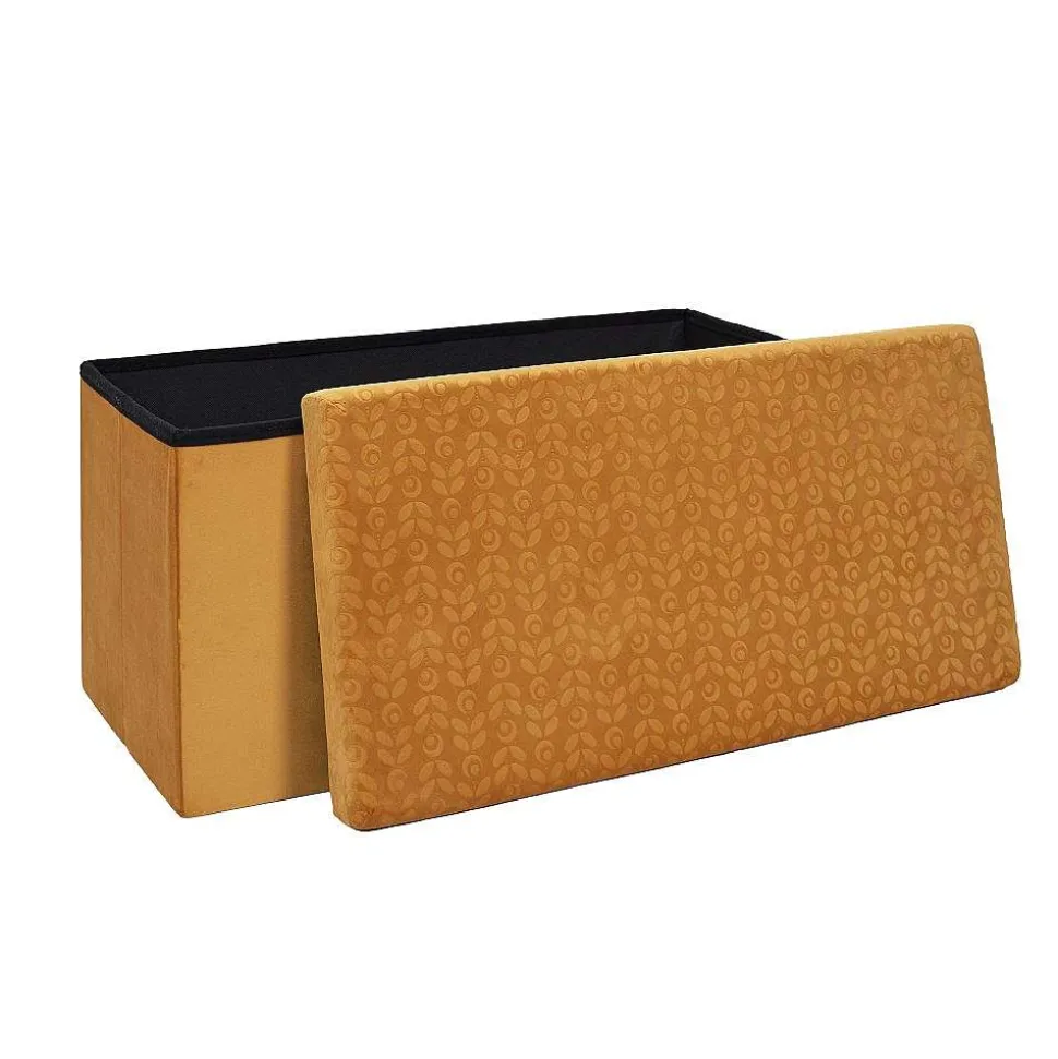 Coffre Banc Pliable Retro Moutarde