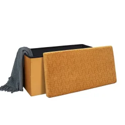 Coffre Banc Pliable Retro Moutarde