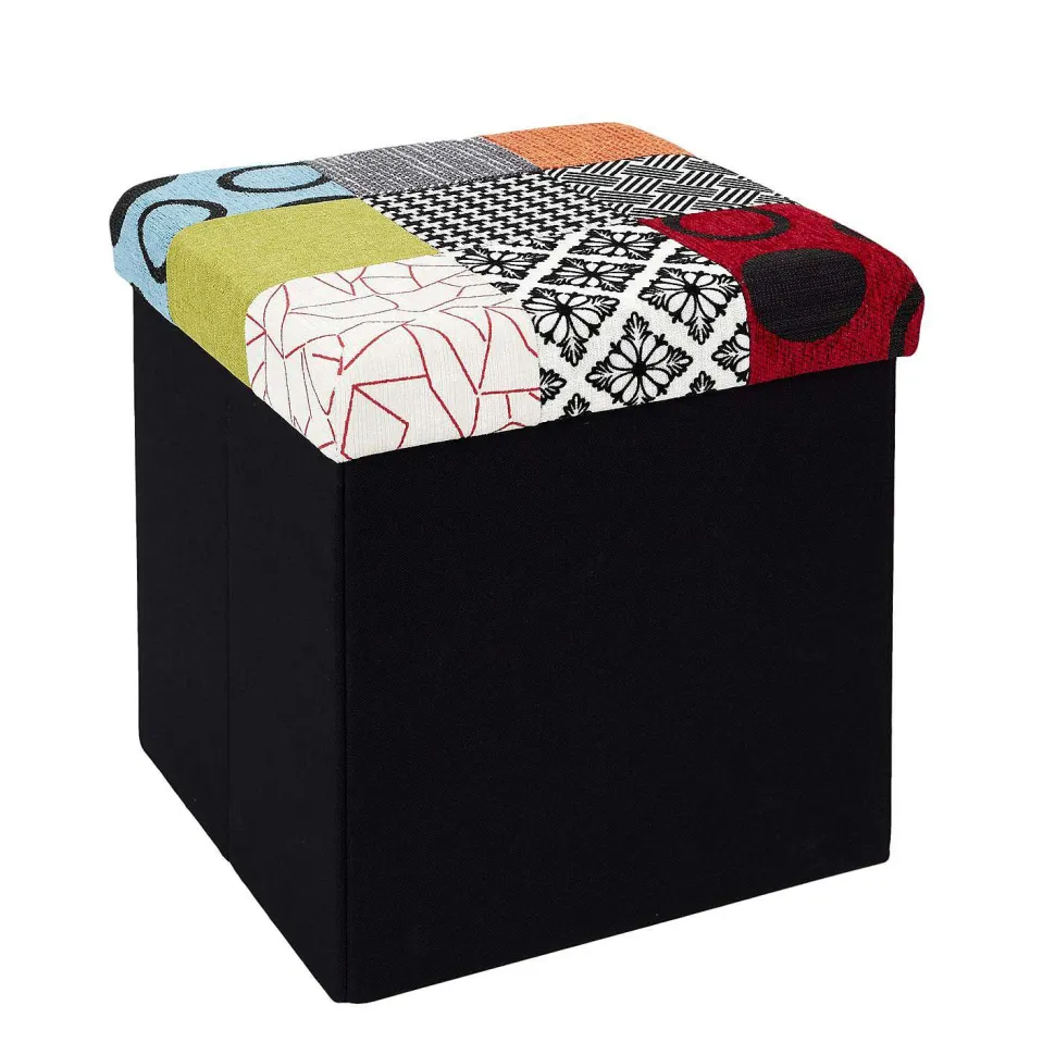 Coffre Pouf Pliable Patchwork